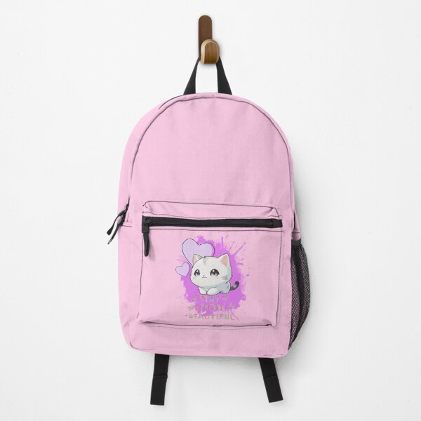 Item preview, White mini kawaii baby cat designed and sold by Ecmoprints.