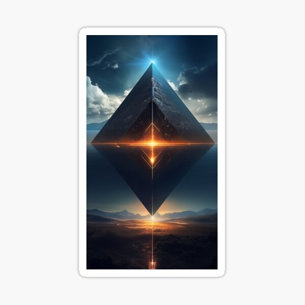 Item preview, Futuristic Pyramid Radiating Dawn's First Light designed and sold by Won You.