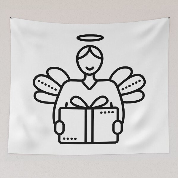 Item preview, Deliveryman black line illustration designed and sold by OM-lova.