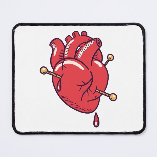 Item preview, Mystical Heart Design with Esoteric Symbols – Unique Artwork Adorned with Needles and Blood designed and sold by OpsDesing.