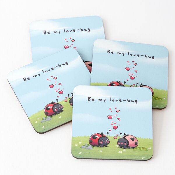 Item preview, Cuddlebugs Valentine Ladybugs Kawaii Style for Entomologist designed and sold by Gay-Koala.