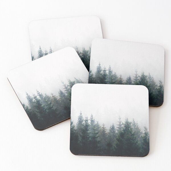Item preview, Say Hello Wave Goodbye // Misty Romantasy Retro Fall Wilderness Forest With Trees Covered In Magic Fog designed and sold by Tordis Kayma.