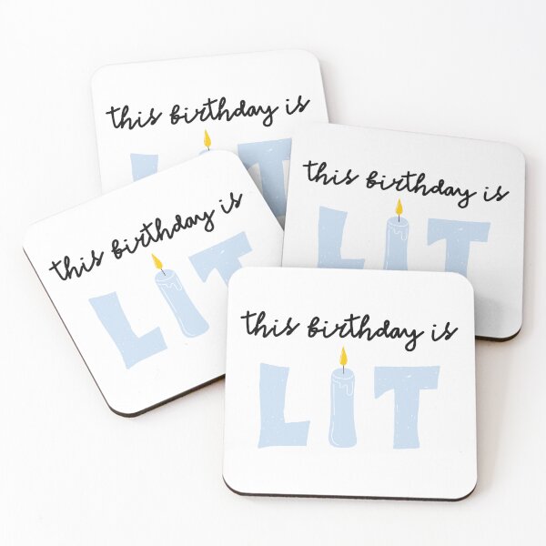 Item preview, This Birthday is Lit - Blue designed and sold by taffy-lemonade.