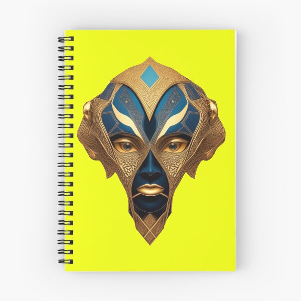 Item preview, Alien head in gold and blue designed and sold by AD-Digital-Art.