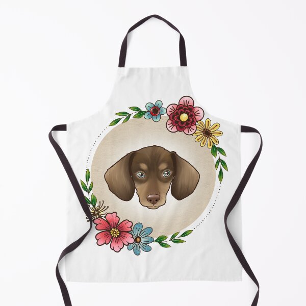 Item preview, Dachshund with flowers designed and sold by Agavadesigns.