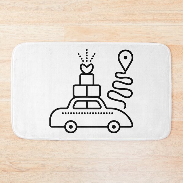 Item preview, Delivery by car black line illustration designed and sold by OM-lova.
