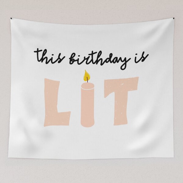 Item preview, This Birthday is Lit - Blue designed and sold by taffy-lemonade.