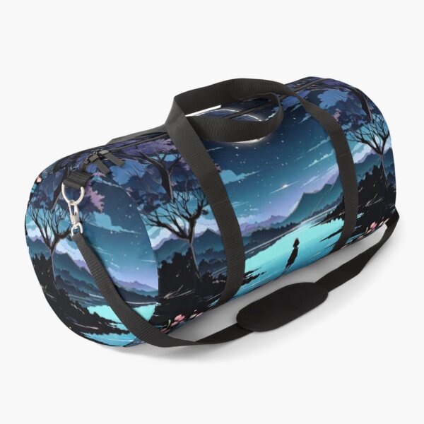 Item preview, A view of a lake in black with the full moon designed and sold by relaxbito.