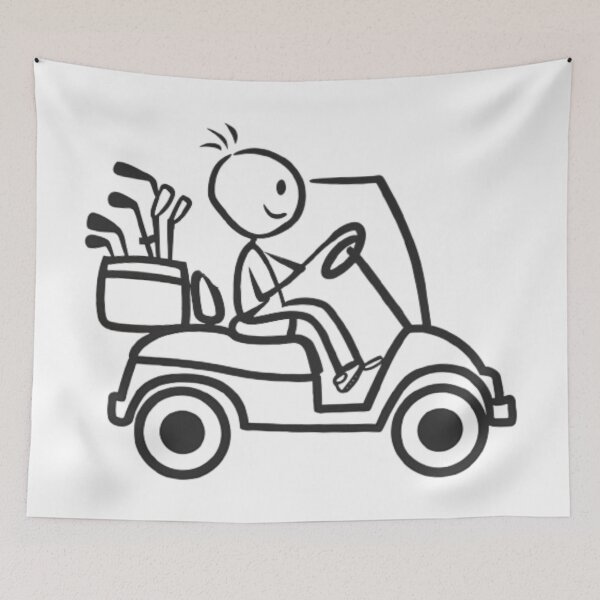 Item preview, Stick Figure Golfcart Ride designed and sold by Ktpier.