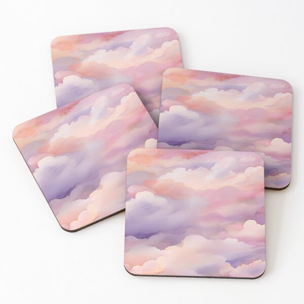 Item preview, dreamy watercolor background with pastel hues reminiscent of a sunrise. designed and sold by brokenpones.