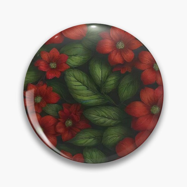 Item preview,  Red and Green Floral Harmony - A Blossom of Elegance! designed and sold by Rui Fernandes.