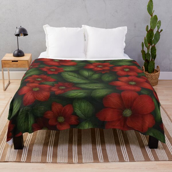 Item preview,  Red and Green Floral Harmony - A Blossom of Elegance! designed and sold by Rui Fernandes.