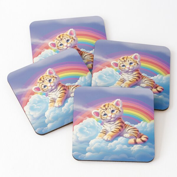 Item preview, "Radiant Roar: Y2K Rainbow Tiger Apparel and Accessories - Embrace the Whimsy of the Jungle! designed and sold by ChromaKins.