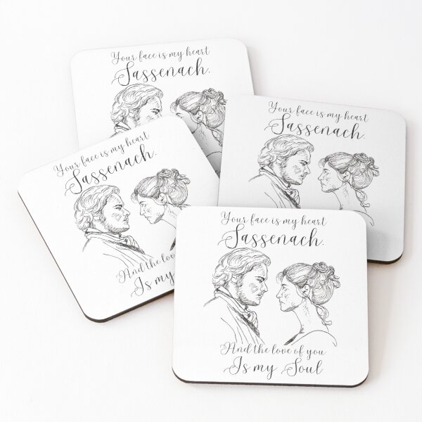 Aperçu de l'œuvre Étranger | Claire et Jamie Fraser | Citation de Jamie Fraser | Mignon étranger à l’encre de Chine Art | Sassenach créée et vendue par drawingmary.