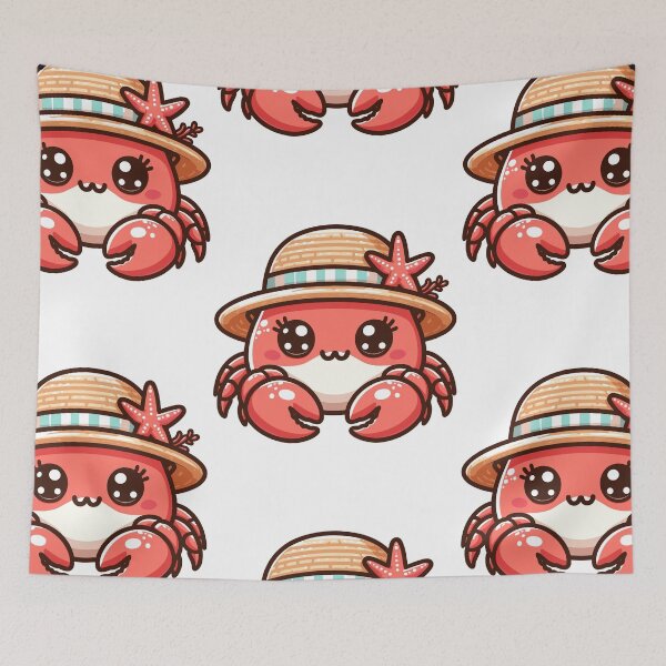 Item preview, Crab with Hat designed and sold by ArtfulWeave.