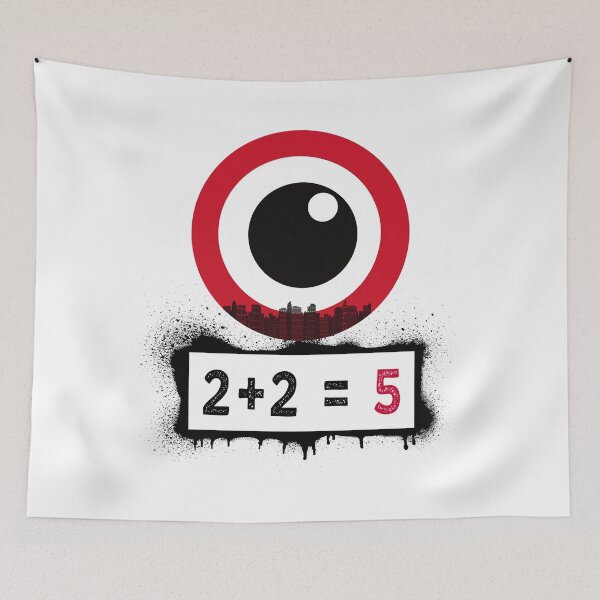 Item preview, " 2+2=5" and the constant watchful eye of authority "George Orwell 1984 inspired Design designed and sold by HEMRO.