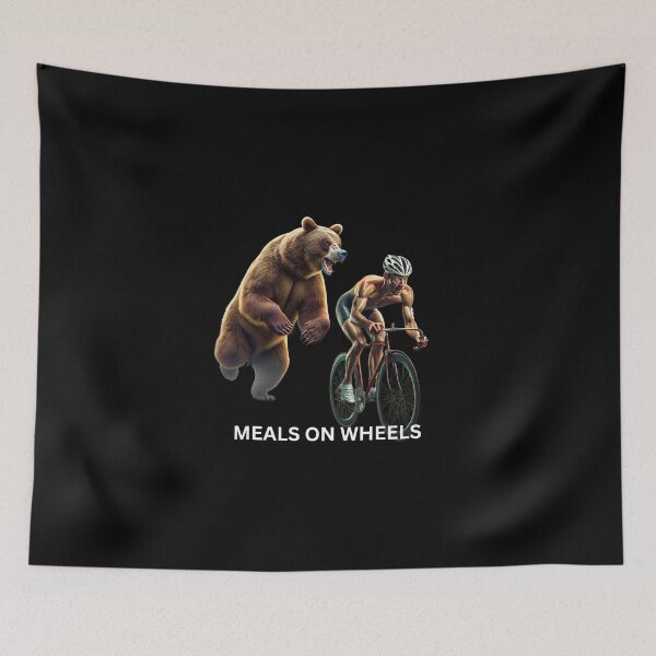 Item preview, "Wild Pursuit: Meals on Wheels Edition" - A Cyclist's Thrilling Adventure designed and sold by Triathlongram.