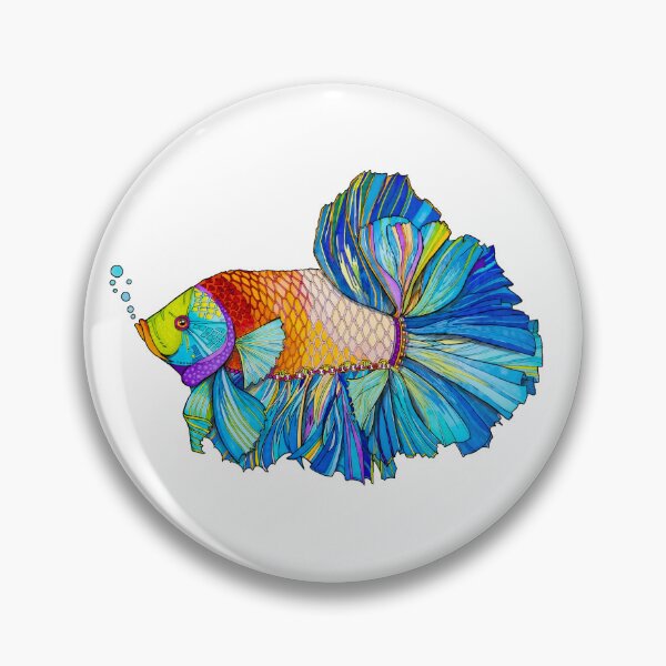 Item preview, The Alpha Betta Fish in Blue designed and sold by Brooke Connor.
