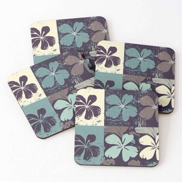 Item preview, Retro Grunge Patchwork Surf Sixties Flowers designed and sold by SamJanner.