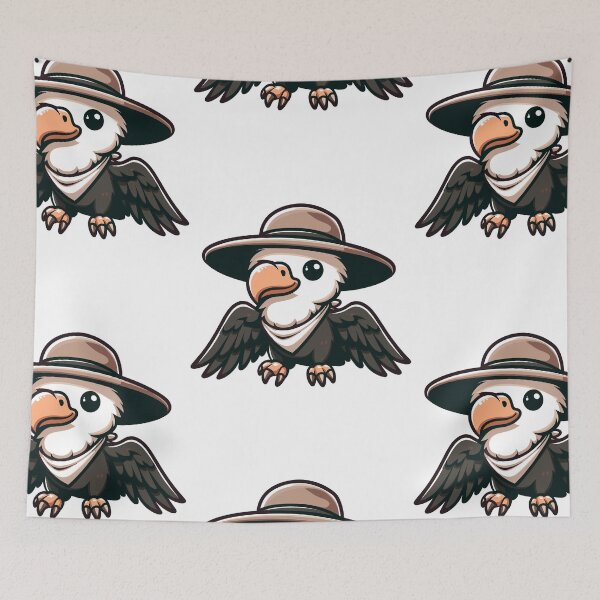 Item preview, Stylish Condor with Hat designed and sold by ArtfulWeave.