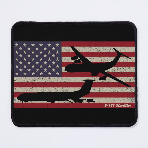 Item preview, C-141 Starlifter American Airlifter Plane Patriotic USA Flag Silhouettes designed and sold by MilitaryMart.