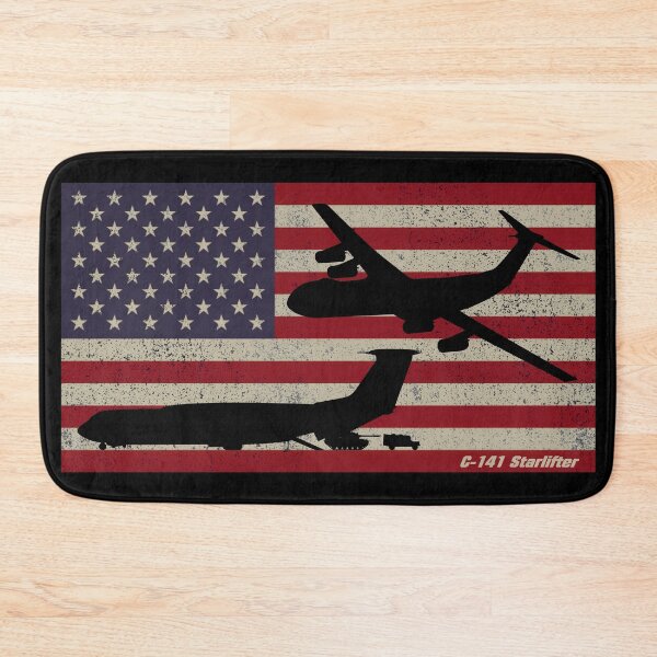 Item preview, C-141 Starlifter American Airlifter Plane Patriotic USA Flag Silhouettes designed and sold by MilitaryMart.