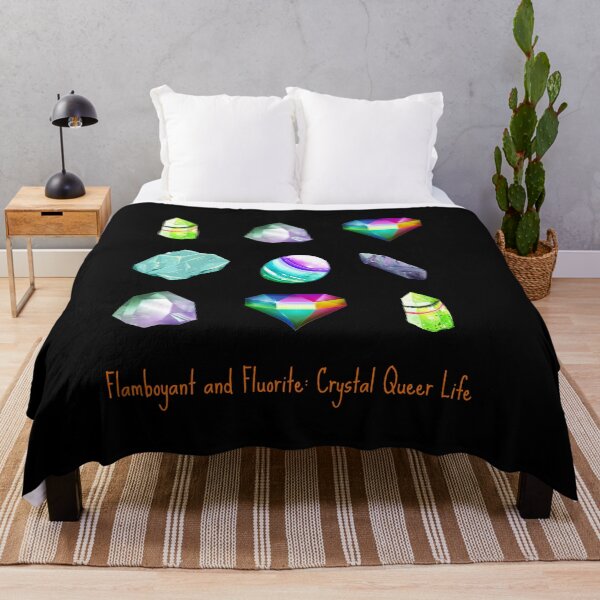 Item preview, LGBTQ T-shirt, Flamboyant And Fluorite, Crystal Queer Life, slogan t shirt, Rocks Minerals unisex t-shirt, Spiritual T-shirt, gemstones tee, gift for her, him , Mothers day, crystal gem tees designed and sold by PrideBeProud.