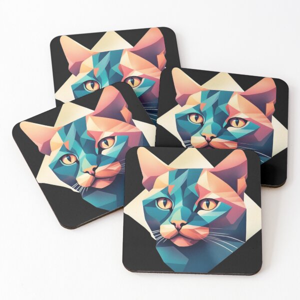 Item preview, Geometric kitty cat designed and sold by Shtex.