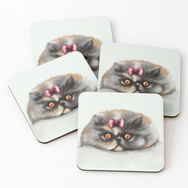 Item preview, Tortoiseshell Persian Cat Face painting designed and sold by Funsize-Art.