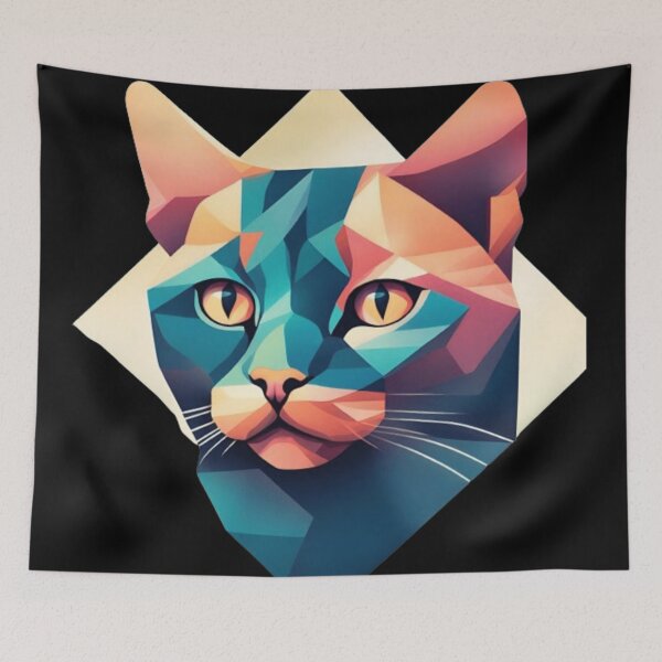Item preview, Geometric kitty cat designed and sold by Shtex.