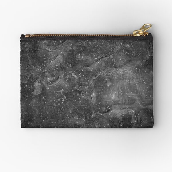 The Atlas of Dreams - Plate 37 (b&w) Zipper Pouch
