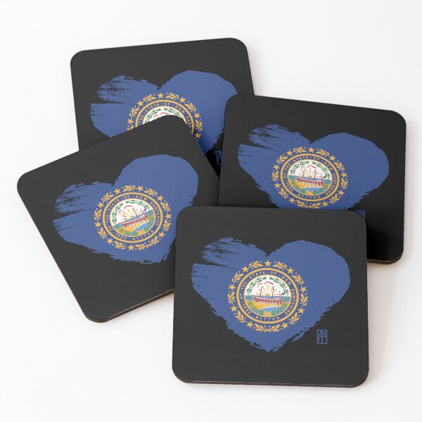 Artikelvorschau, US-Bundesstaat - I Love New Hampshire - New Hampshire-Flagge entworfen und verkauft von ArtProjectShop.