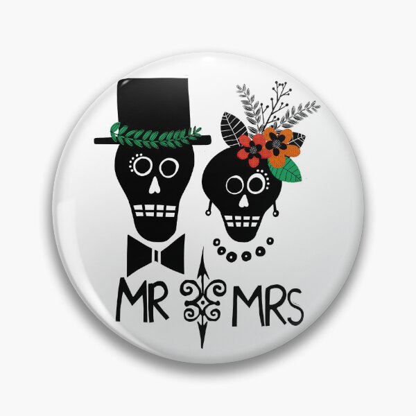Item preview, Mr and Mrs Wedding Skulls designed and sold by Sheree Burlington.
