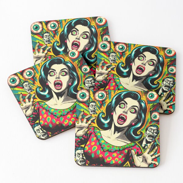 Item preview, Trippy Psychedelic Shocked Vampire Housewife designed and sold by AIPixelMaster.