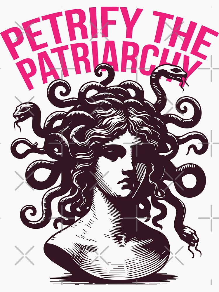Thumbnail 3 of 3, Sticker, Petrify The Patriarchy designed and sold by NawalMagdy.