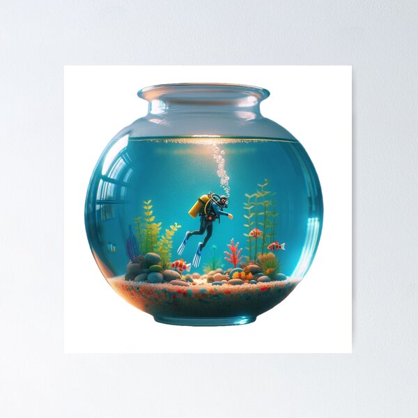 3d Pen Art Fishbowl in Blue 