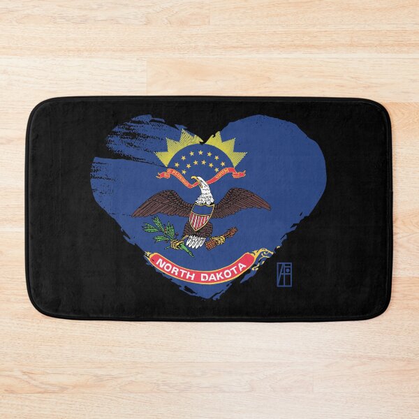 Item preview, U.S. State - I Love North Dakota - North Dakota Flag designed and sold by ArtProjectShop.