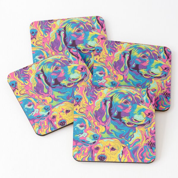 Item preview, Tiled Psychedelic Dog Pattern designed and sold by dcrc.