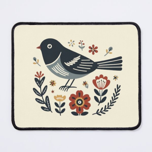 Item preview, Dark Eyed Junco In Folk Style  designed and sold by printmala.