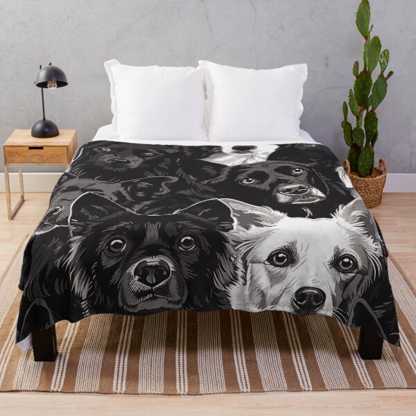 Item preview, Tiled Black and White Dog Pattern designed and sold by dcrc.