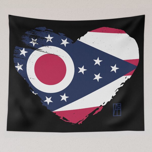 Item preview, U.S. State - I Love Ohio - Ohio Flag designed and sold by ArtProjectShop.