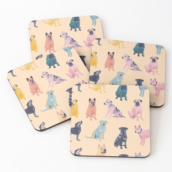 Item preview, Tiled Pastel Dog Pattern designed and sold by dcrc.