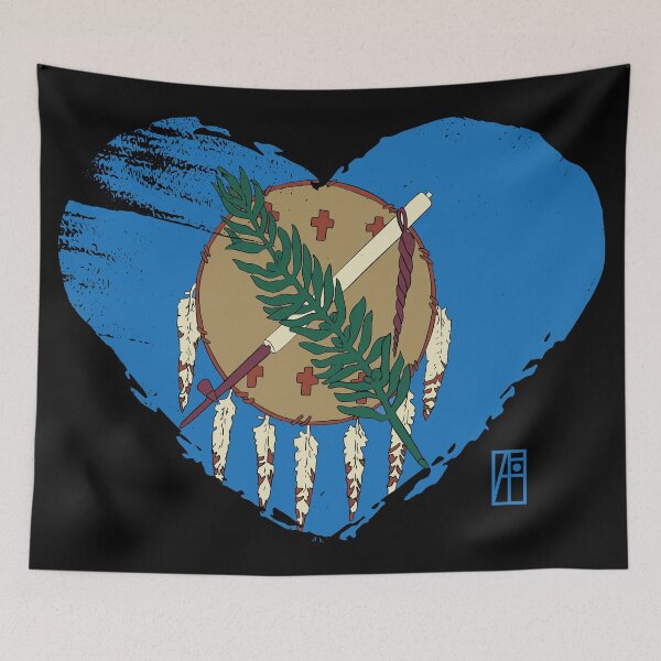 Artikelvorschau, US-Bundesstaat - Ich liebe Oklahoma - Oklahoma-Flagge entworfen und verkauft von ArtProjectShop.
