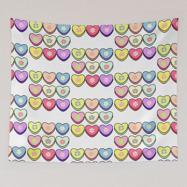 Item preview, Conversation Heart Flower Grid designed and sold by MochaMeli.