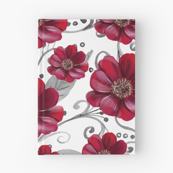 Item preview, Red Flowers on Monochrome leaves designed and sold by Neeshki.