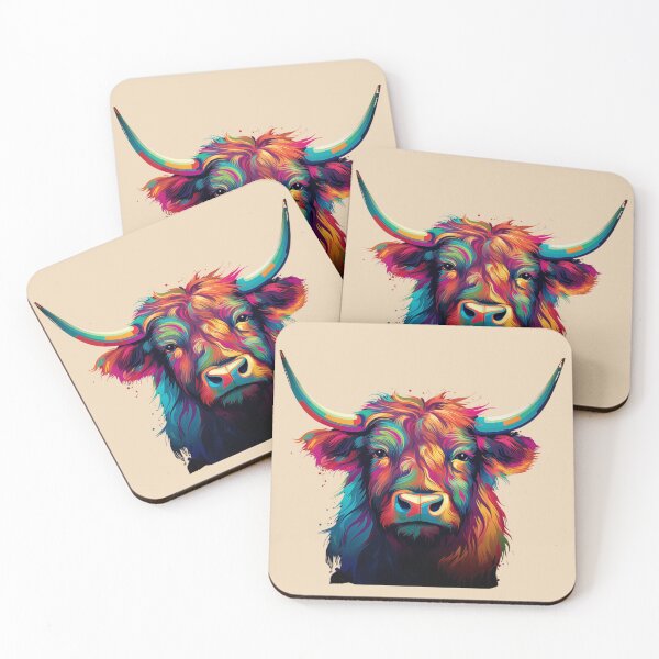 Item preview, Neon Highland Cow designed and sold by boomtin99.
