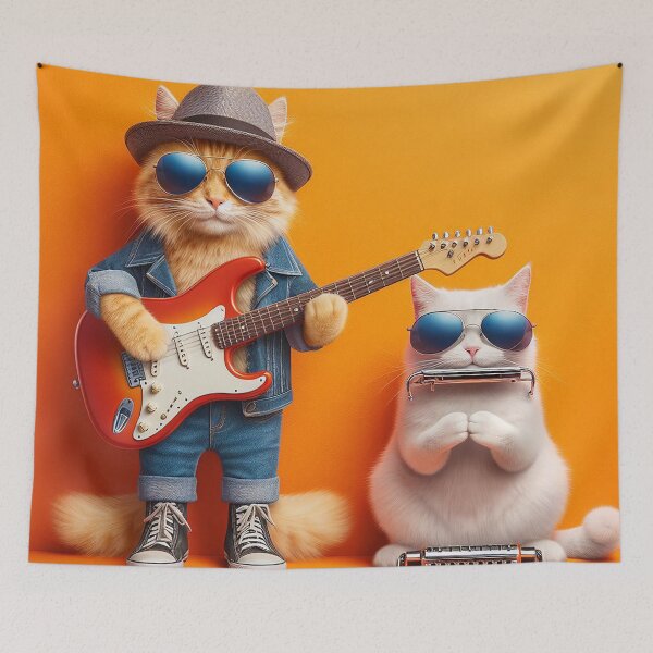 Item preview, Cute Musical Cat Duo designed and sold by Ana Torres.