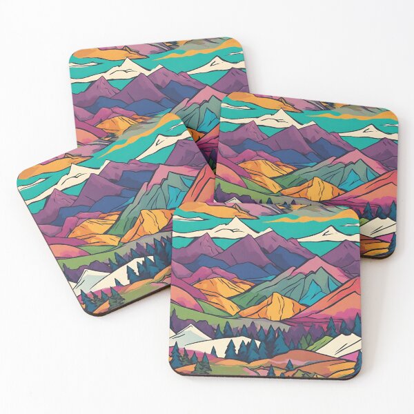 Item preview, Colorful Mountain Peaks  designed and sold by CharmStudio.
