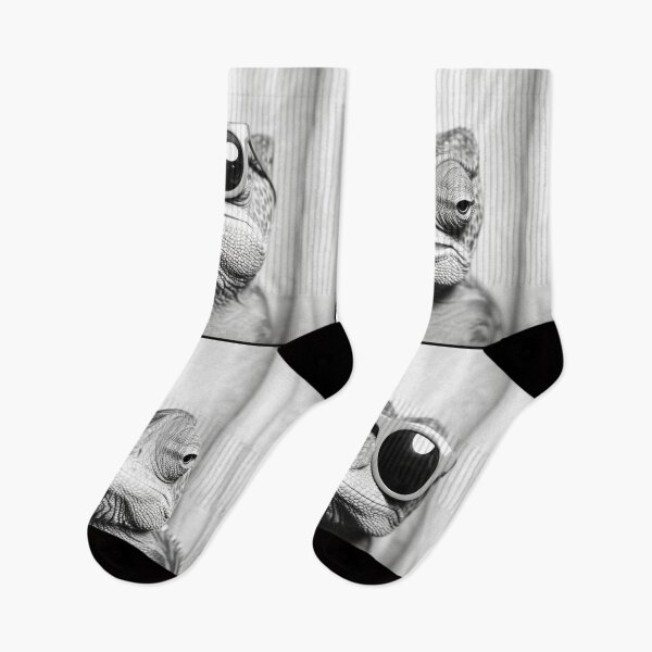 Item preview, Funny Chameleon Photobooth Session Retro Vintage Black and White designed and sold by PrintShangri-La.