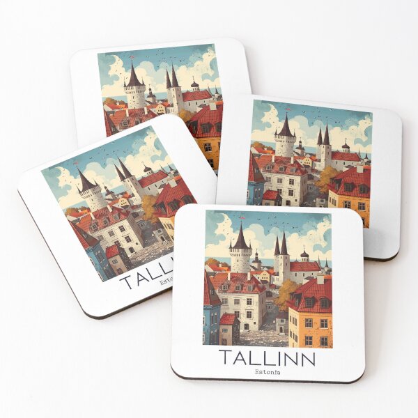 Item preview, A Vintage Travel Illustration of Tallinn - Estonia  designed and sold by GoodOldVintage.